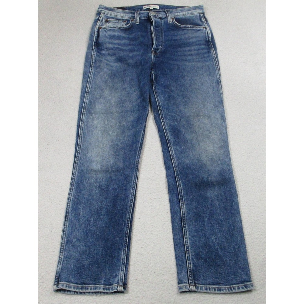 RE/DONE Originals Jeans Womens 29 Blue Denim Button Fly‎ Straight Leg Turkey